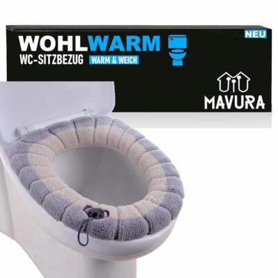 WOHLWARM WC-Sitzbezug Toilettensitzbezug Toilettenauflage Wärmer weich waschbar 765588096950