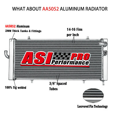 Aluminum Auxiliary Radiator For 2017-21 2019 2020 Polaris RZR XP RZR XP4 Turbo