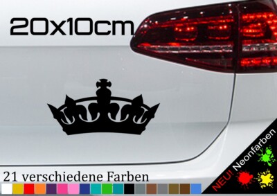 Krone Sticker Queen King Prinz Aufkleber Prinzessin Crown krönung JDM 20x10cm
