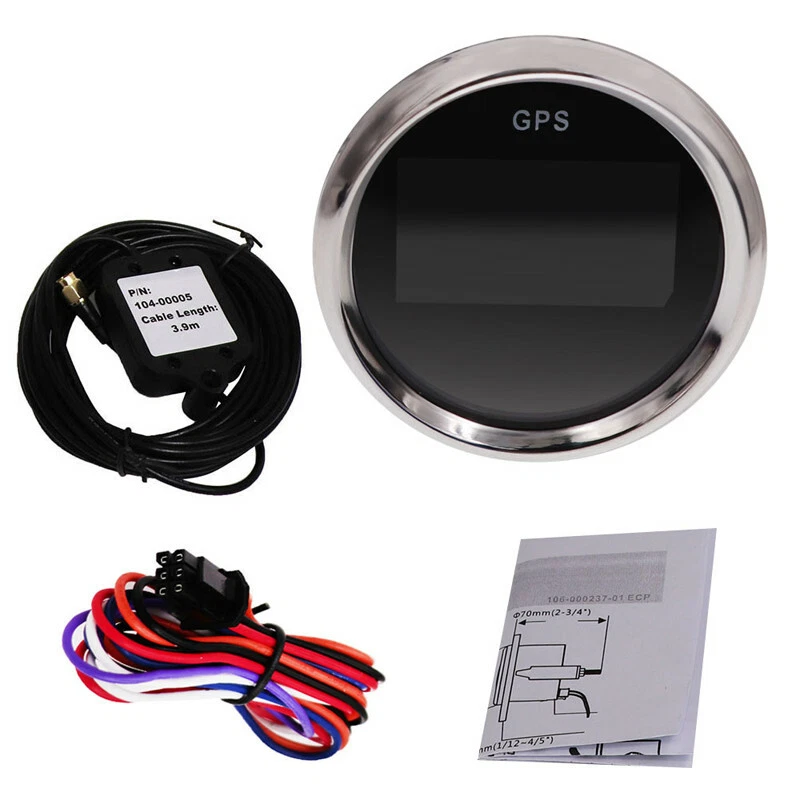 Moto 52mm Digital GPS Speedometer Odometer MPH Km/h Adjustable GPS Speed Gauge - Image 3 of 4