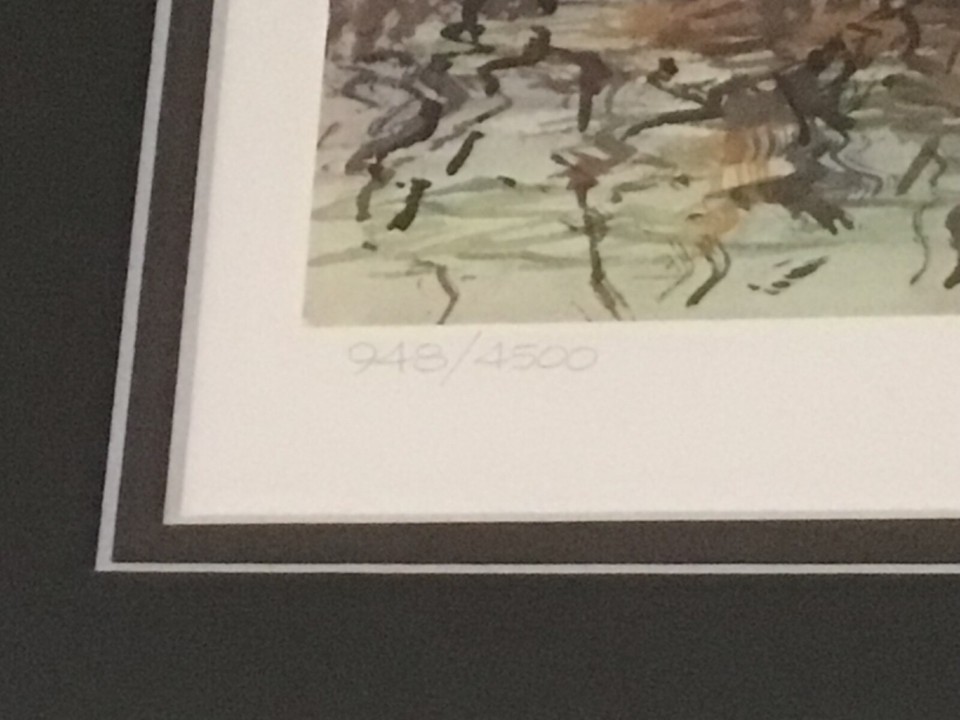 Limited Edition Ducks Unlimited Print Teal Surprise, aFramed, Matted