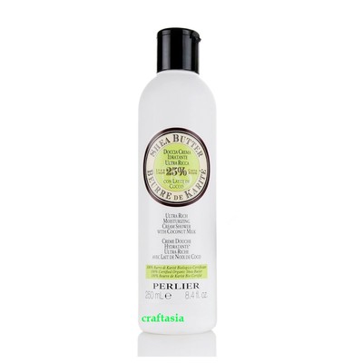 Perlier Shea Butter COCONUT MILK Cream SHOWER 8.4oz SEALED