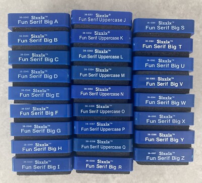 sizzix アルファベット fun serif 26個セット 箱入り
