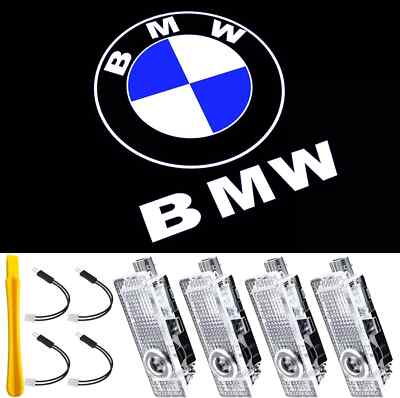 4PCS Car Door Light Logo for BMW Welcome Projector Lights Compatible Most Series