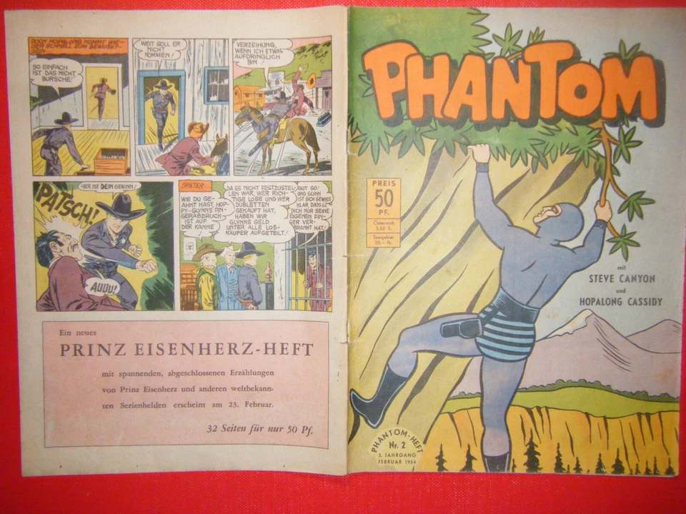 Orginal Heft " Phantom " Aller Verlag Nr. 2 ... 3. Jahrgang  1954  Phantom u.a. - Bild 1 von 1