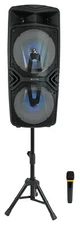 Technical Pro Dual 8" Rechargeable Backyard DJ Party Speaker System w/Stand+Mic
