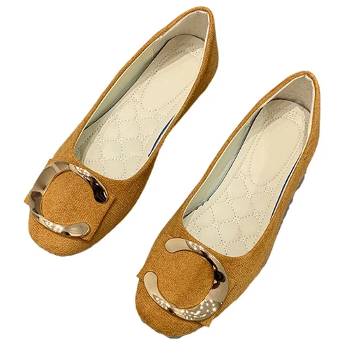 Women Flats Slip On Flat Shoes Formal Ladies Square Toe Classic Pumps Buckle - Bild 55 von 113