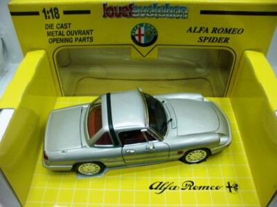 WOW EXTREMELY RARE Alfa Romeo Spider S4 Duetto HT 1988 Silver 1:18