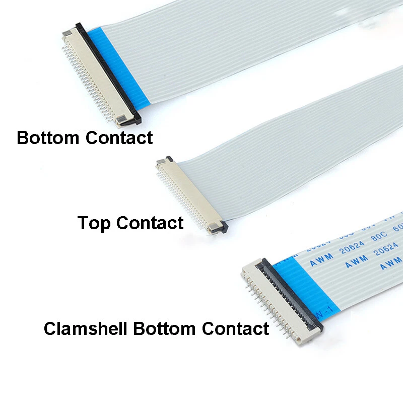 FFC/FPC Connector 0.5mm Pitch 4/6/8/9/10/12/14/16/18/20-60Pin TOP/BOTTOM Contact - Image 2 of 4
