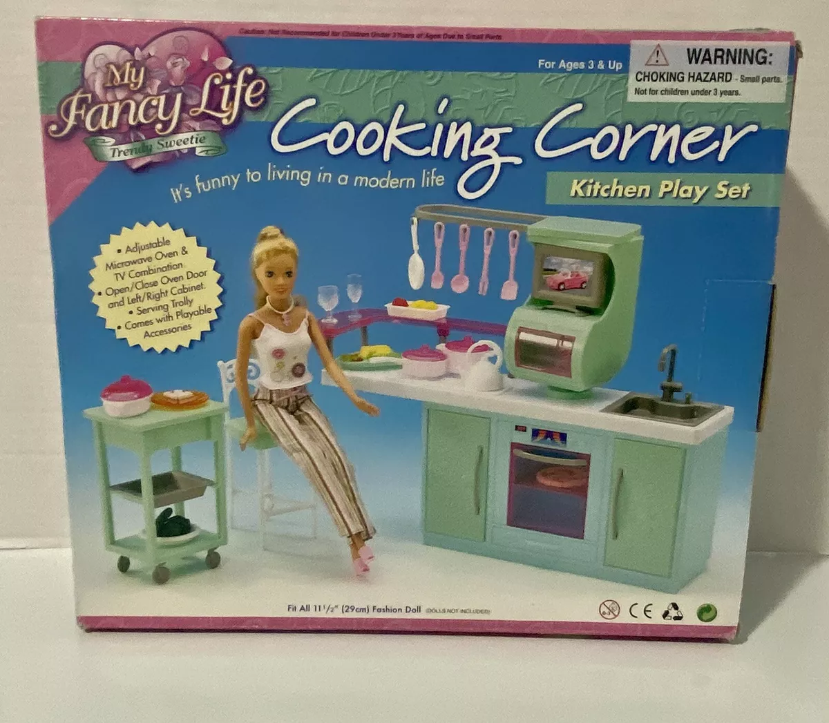 blue kitchen  Mini doll house, Barbie kitchen, Barbie house