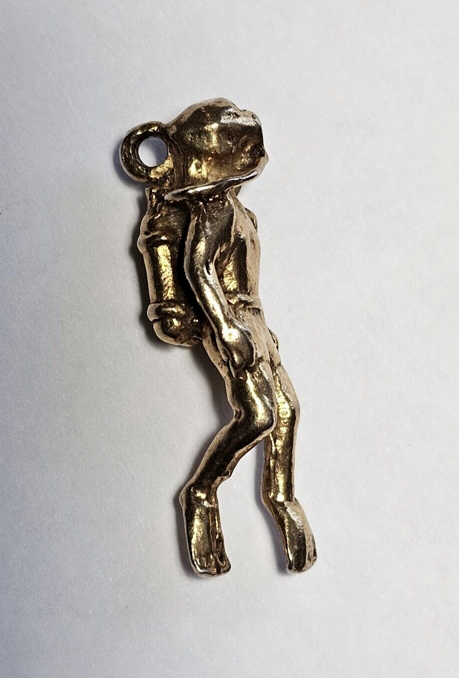9kt Gold Deep Sea Diver Figural Pendant or Charm - image 2