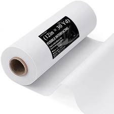 Light Weight 12"X 30 Yards Fusible Interfacing for Sewing,Iron-On Non-Woven