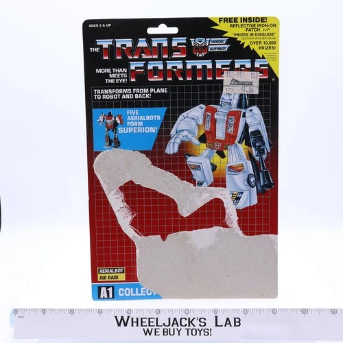 Air Raid Cardback Vintage 1986 G1 Transformers Hasbro Action Figure