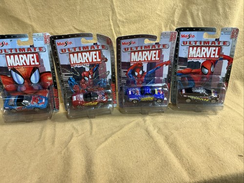 2002 Maisto Ultimate Marvel Die-Cast Collection Cars Spiderman Lot of 4