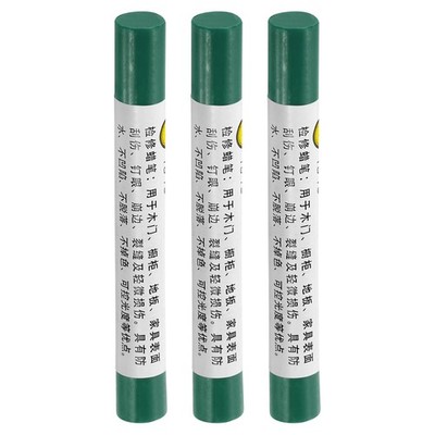 3Pcs Furniture Repair Crayons Wax Filler Stick Pen Marker Grass Green