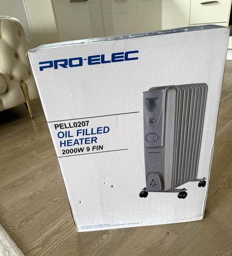 Pro Elec PELL0207 Portable Oil Filled Radiator 2000W 9 Fin 3 Heat 240V