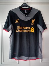 Liverpool FC  Away Shirt Black Warrior Standard Chartered Size S. CHARITY SALE