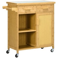 KüChenwagen Aufbewahrungswagen Mit Schublade, Schrank, Ebenen, Handtuchhalter