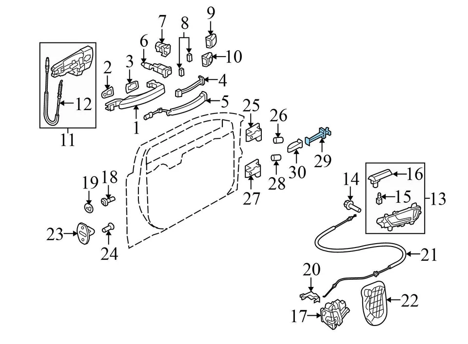 AUDI A4 QUATTRO 2011-2014 - PUERTA DELANTERA barra de control/parada 8K0837249C Foto 3 de 4
