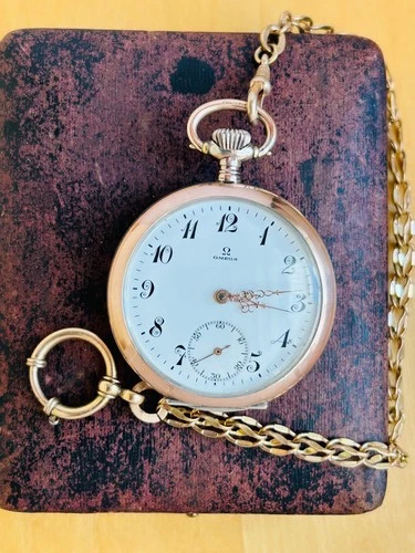 2T821 Antique Omega silver pocket watch, rare cal. 18LOB