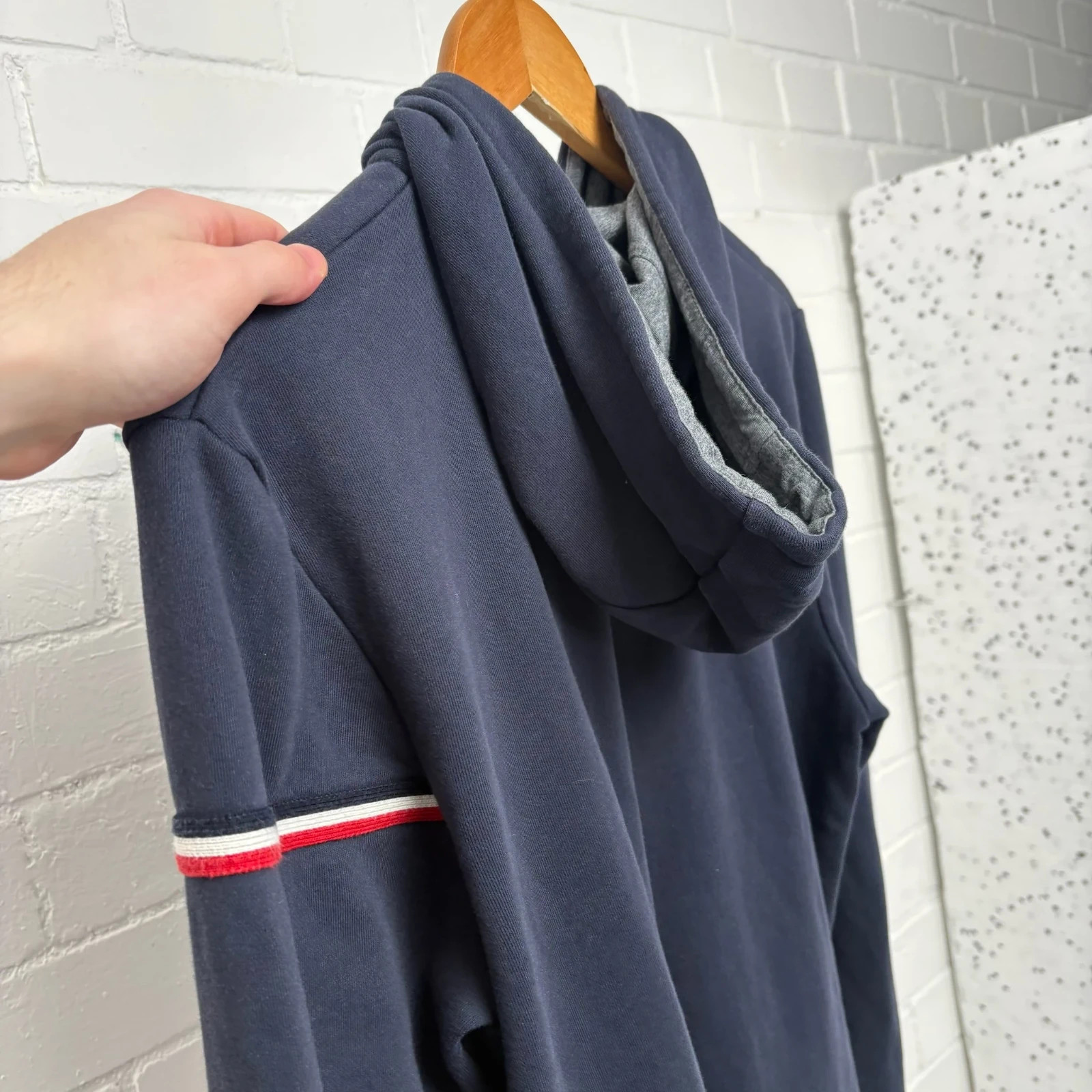 Moncler Navy Maglia Zip Through Hoodie image 6