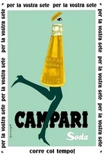 Poster poster poster advertising aperitif Bitter Campari Milan 60x90 cm.