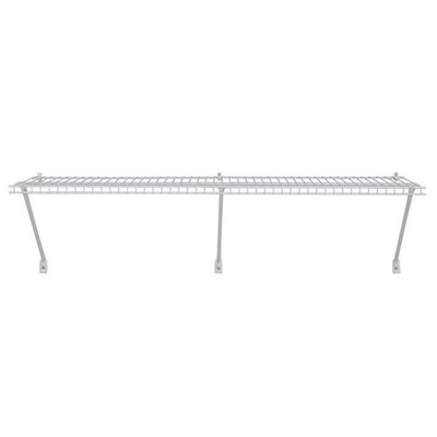 1074 Heavy-Duty Wire Shelf Kit 4-Feet X 16-Inch White Storage Organizer