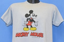 vintage 70s MICKEY MOUSE WALT DISNEY DOUBLED SIDED BLUE CARTOON t-shirt LARGE L