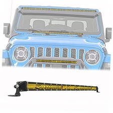 Led Light Bar 20 Inch Yellow Ultra Slim Off Road Working Light Flood Spot