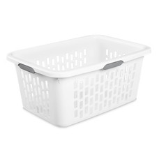 2 Pack Large 2 Bushel Laundry Basket White Pl...