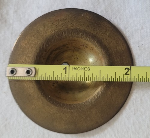Vtg. Professional Set Of 4 Brass Belly Dancer Finger Cymbals Zills 2 1/8" Dia. - Picture 4 of 6
