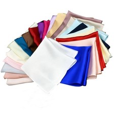 100 Silk Handkerchief Solid Pocket Square Men's Chest Business Suit Accessories