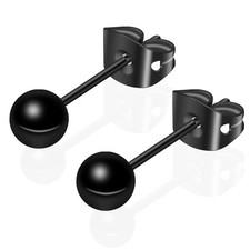 Women Titanium Earrings Hypoallergenic Ball Stud Earrings for Sensitive Ears Cla