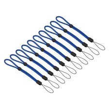 10 Pcs Blue 8 Inch Hand Wrist Strap Lanyards Adjustable Wristlet