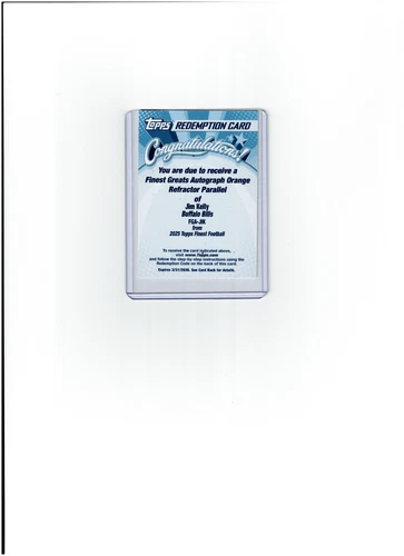 2025 Topps Chrome Jim Kelly Orange Refractor (RAW)