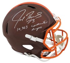 Joe Thomas Signed Browns FLASH Riddell F/S Speed Rep Helmet w/Snaps Ins - SS COA
