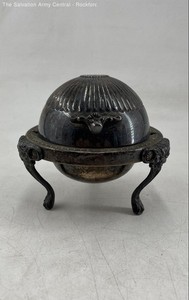 Vintage 1883 F.B. Rogers Silver Co. Dome Roll Top Caviar Butter Dish
