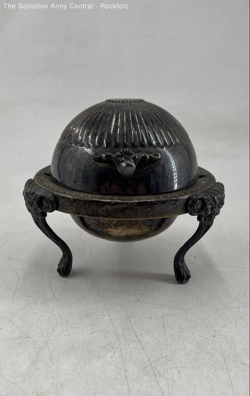 Vintage 1883 F.B. Rogers Silver Co. Dome Roll Top Caviar Butter Dish