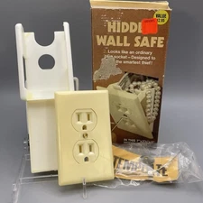 Vtg Hidden Wall Safe Outlet Vault Secret Hide Valuables Money Key Hong Kong