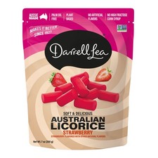 Z169~Darrell Lea 7 oz Australian LICORICE  STRAWBERRY LOT of 3 bags