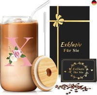 Geschenk FüR Frauen - Becher Mit Deckel Und Strohhalm, A-Z Buchstaben