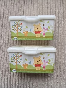 2 Empty Huggies Wipes Plastic Containers, Winnie the Pooh