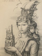 Gravure Marché Aux Puces Brocante Paris Armand Coussens Etching Antique Old Art
