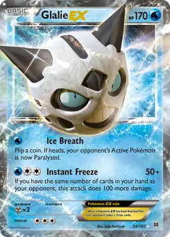 Glalie EX - 34/162 - Pokemon Breakthrough XY Full Art Ultra Rare Card LP