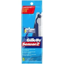 Lot of 3 Gillette Sensor2 Disposable Razor 5 ea