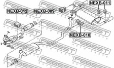 FEBEST 2003-2020 Nissan Frontier Exhaust Pipe Mounting Bracket NEXB-010
