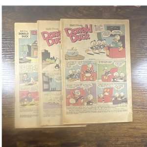 Walt Disney Donald Duck Comic Strip Clipped Strips, English, Color