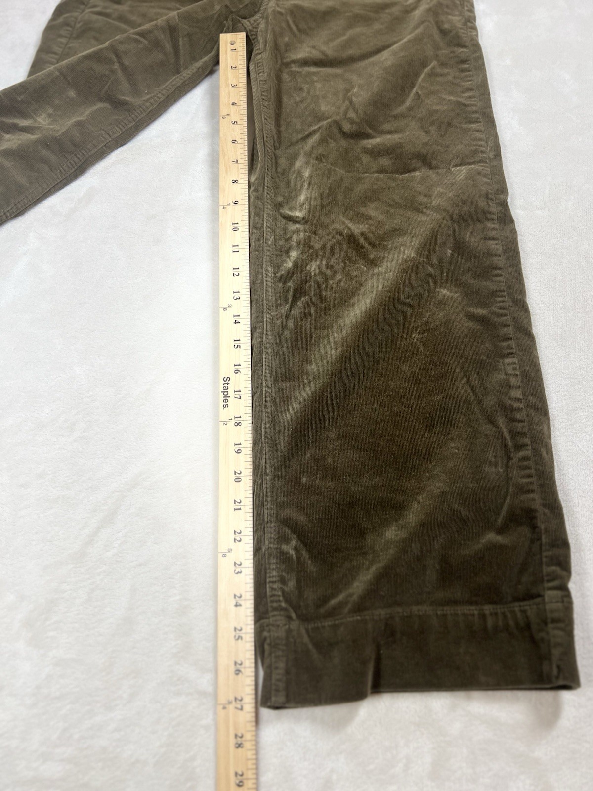 Talbots Corduroy Wide Leg Pant Women 8 Olive Green High Rise Mom Dark  Academia