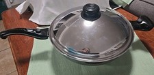 Saladmaster Versa Tec 12' 5QT Wok 316ti Titanio Acciaio Inox con Manici Nuovi