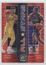 2021 Donruss Optic All-Stars Red Pulsar Prizm Bradley Beal Stephen Curry #2 7y2